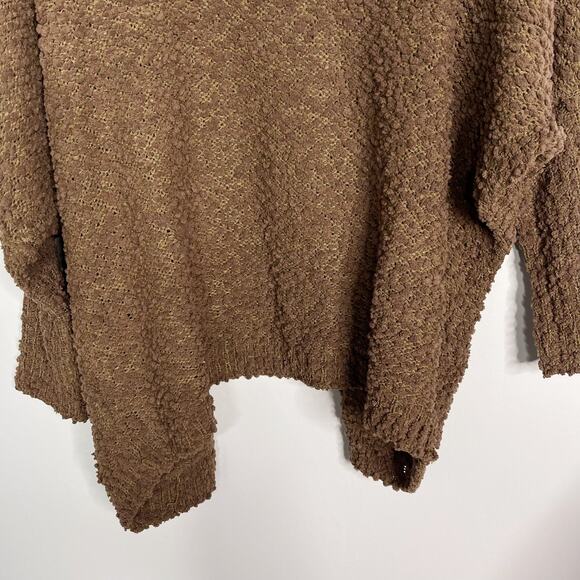 New Umgee Small S Brown Open Front Cardigan Sweater Open Knit Butterfly Sleeve - Picture 7 of 10